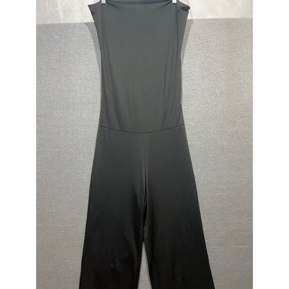 Vintage Paradox Womens Open Back Strapless Black Jumpsuit Size 12 Nylon Blend - Picture 7 of 12